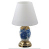 Led Bl/Wht Porc Table Lamp