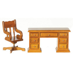 Walnut Desk & Chair