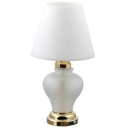 Led Wht Glass Table Lamp