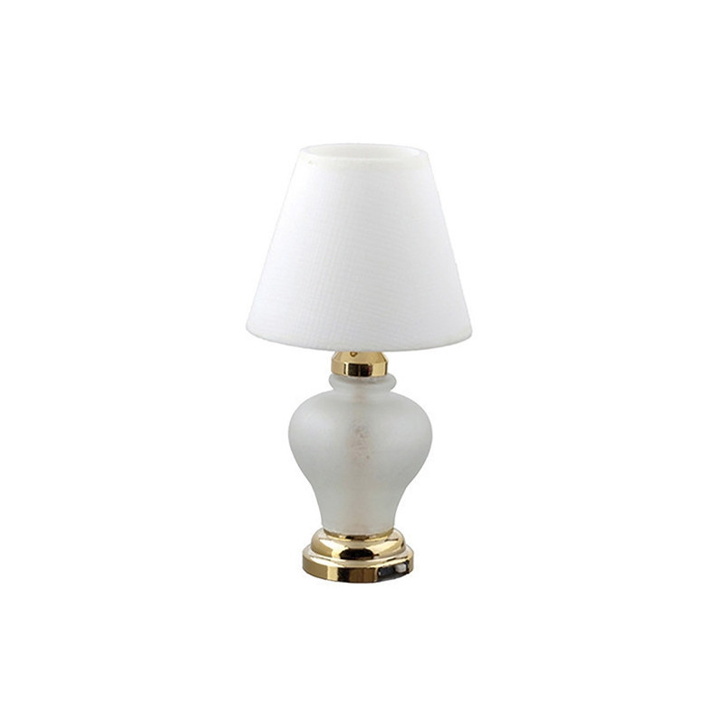 Led Wht Glass Table Lamp