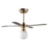 Led White Globe Ceiling Fan