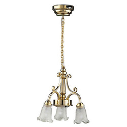 LED 3-ARM FROST DN TULIP CHANDLIER