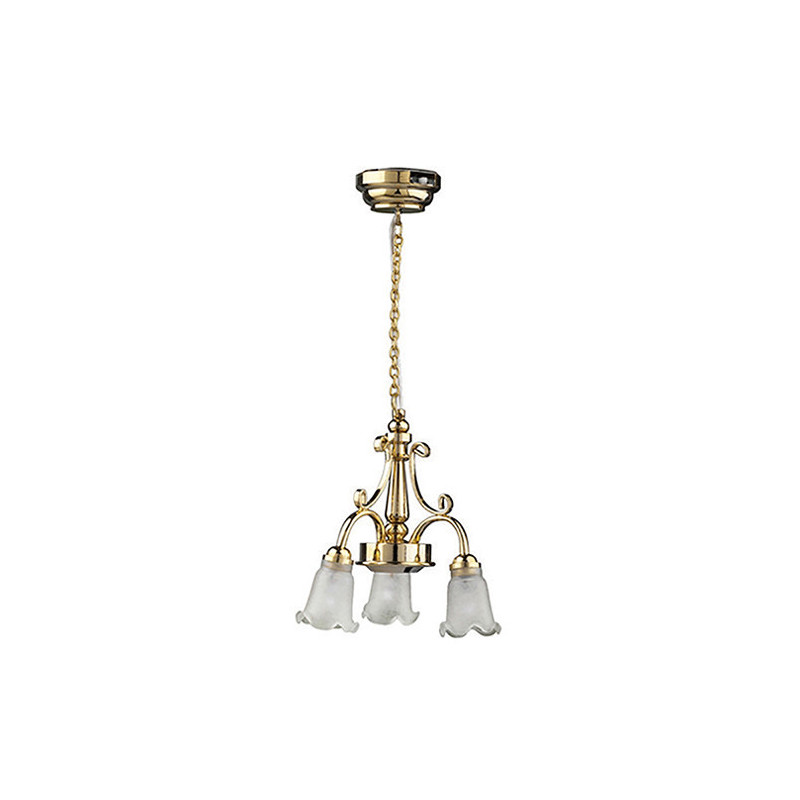 LED 3-ARM FROST DN TULIP CHANDLIER