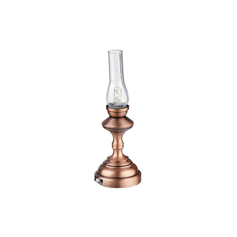 LED COPPER HURRICANE LAMP