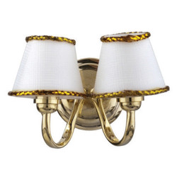 LED DBL WHITE SHADE WALL SCONCE