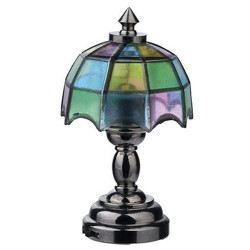 LED NICKEL TIFFANY TABLE LAMP