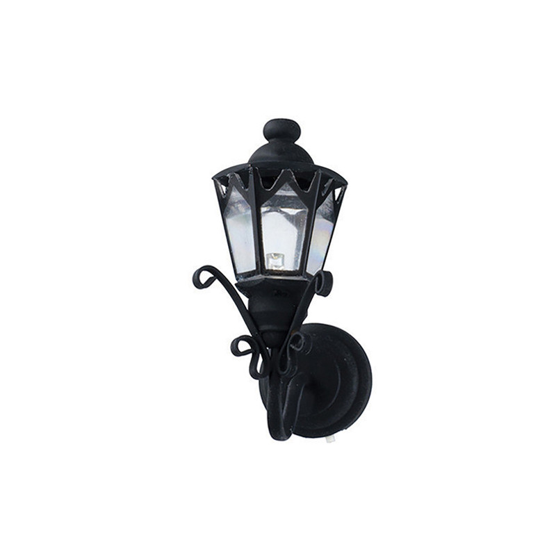 LED BLACK FANCY COACH LAMP