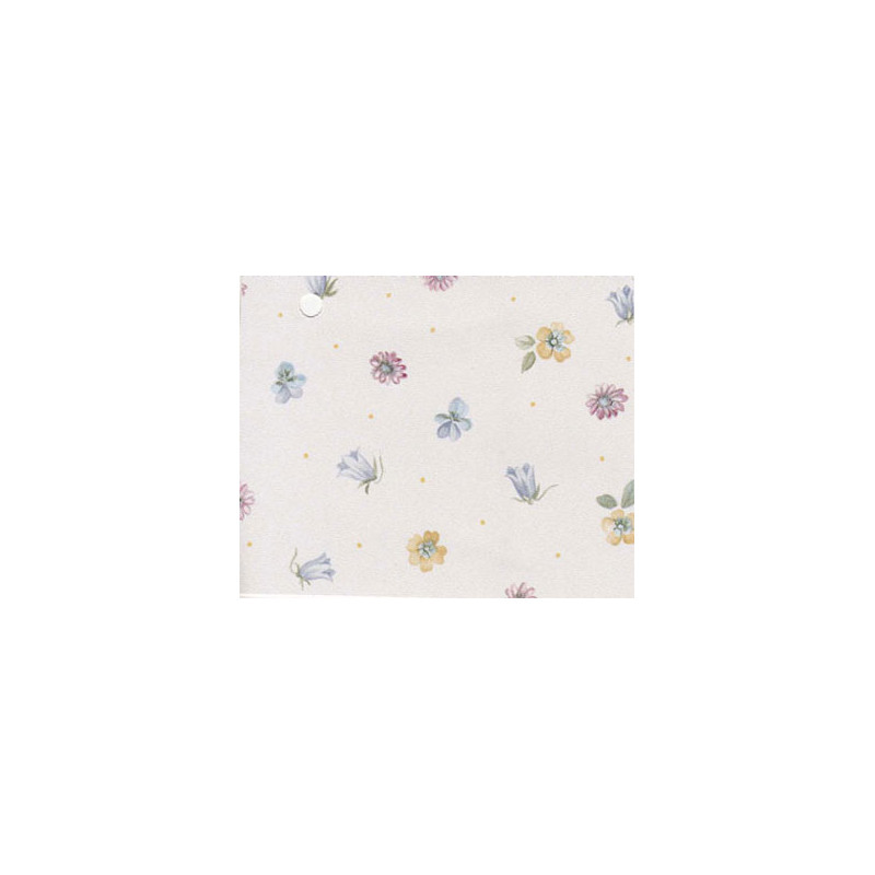3 pack Prepasted Wallpaper Blue Multi Flowers On Wht