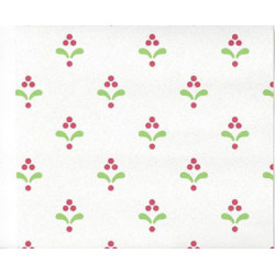 3 pack Wallpaper Red Green Pattern On White