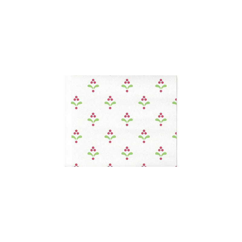 3 pack Wallpaper Red Green Pattern On White