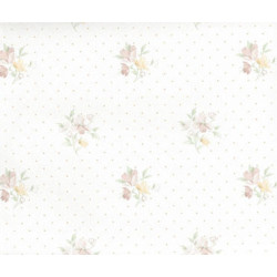 3 pack Wallpaper Floral Bouquet W Dots