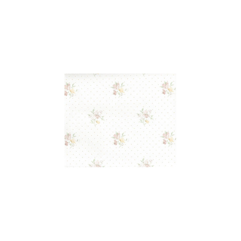 3 pack Wallpaper Floral Bouquet W Dots