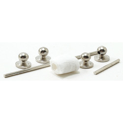 Silver Towel Bar and Toilet Paper Holder 7Pc