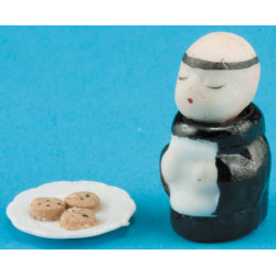 Monk Cookie Jar With Chocolate Chip Cookies