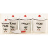 Cherry On Oats Bar Beans Tea Canist Set W Scoop