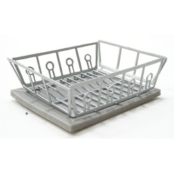 Silver Dish Drainer W Mat