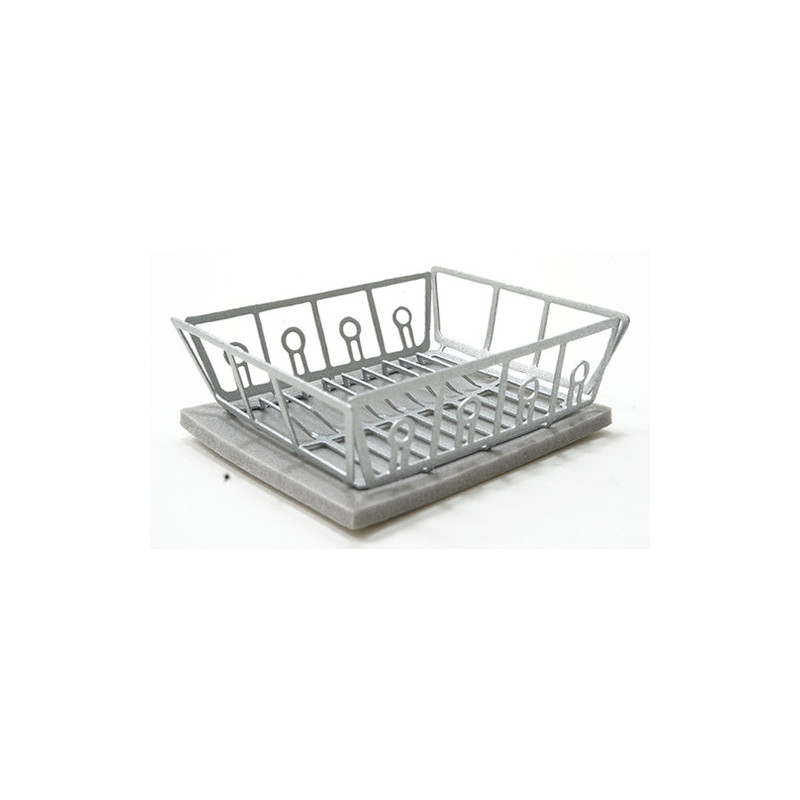 Silver Dish Drainer W Mat