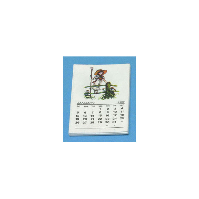 Victorian 12 Page Calendar Assrt Designs Dated 1900