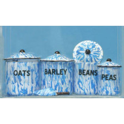 Oat Barl Bean Pea Canist Set W Scoop In Flow Bl