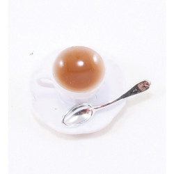 Cup Of Coffee On Saucer W Spoon