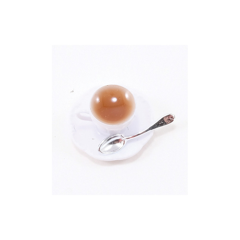 Cup Of Coffee On Saucer W Spoon