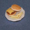 Cheeseburger Plate W Fries 1/2 Scale