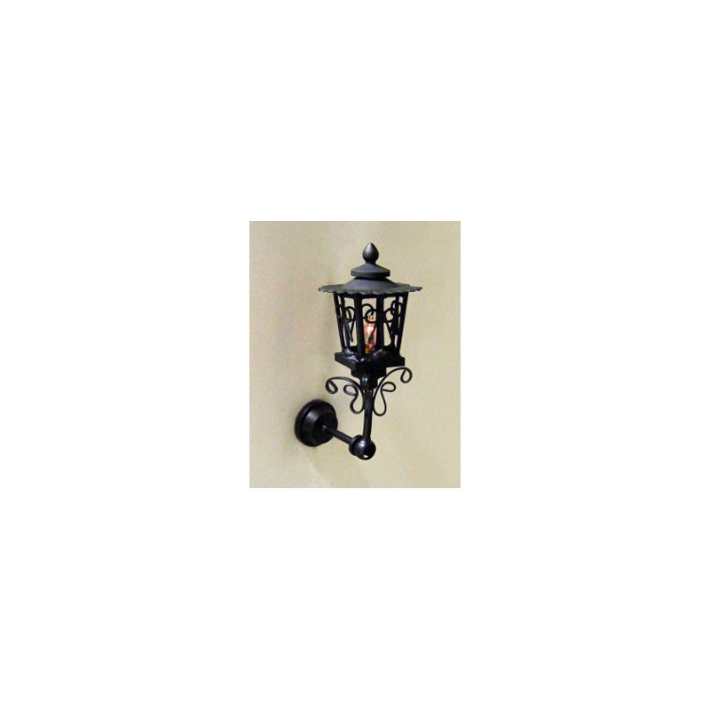 Black Up-Arm Coach Lamp