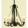Wrought Iron Chandelier Black