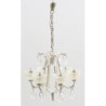 Contemporary Crystal Drop Chandelier Ivory