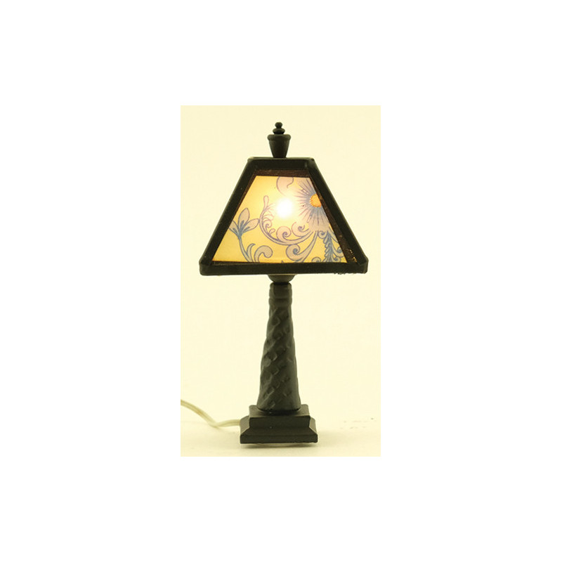 Ornate Tiffany Lamp Black
