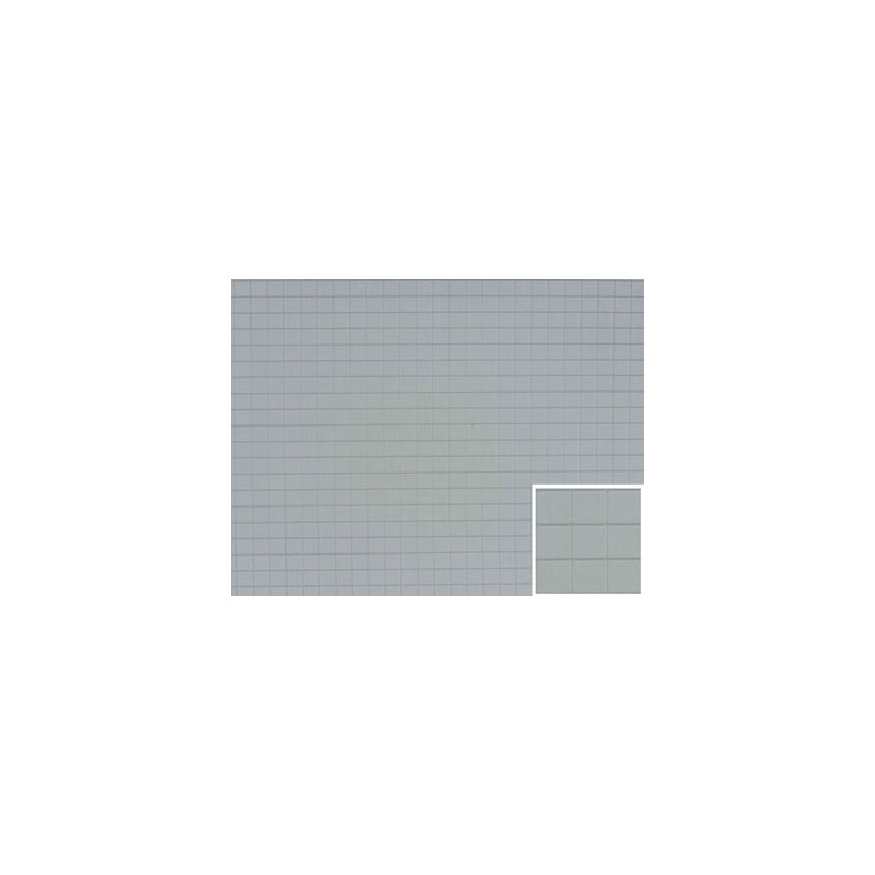 Tile 1/4 Sq 12 x 16 White on Light Gray