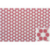 Tile Hexagons 12 x 16 Red White