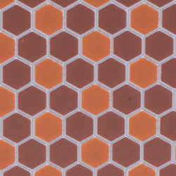 Tile Hexagons 12 x 16 Dark Terra Cotta Terra Cott