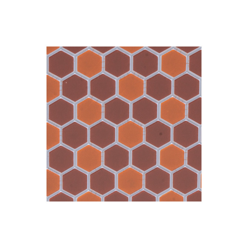 Tile Hexagons 12 x 16 Dark Terra Cotta Terra Cott