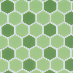 Tile Hexagons 12 x 16 Light Green Dark Green