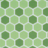 Tile Hexagons 12 x 16 Light Green Dark Green