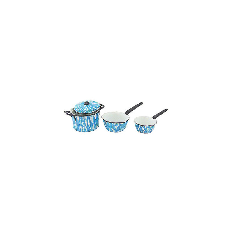 Pot W Lid 2 Sauce Pans Flow Blue