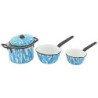 Pot W Lid 2 Sauce Pans Flow Blue