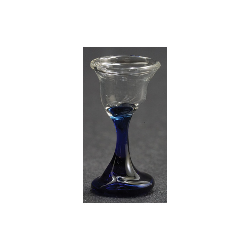 Wine Glass Blue Stem