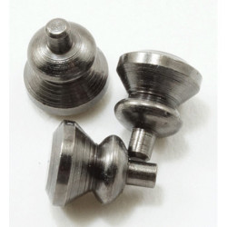 Round Knobs Black 6 Pk