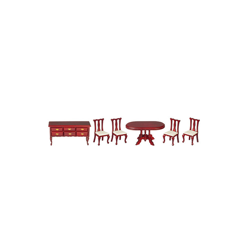 Queen Anne Mahogany Oval Dining Room Set