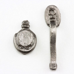 Door Handle and Knocker Black 1 Pair