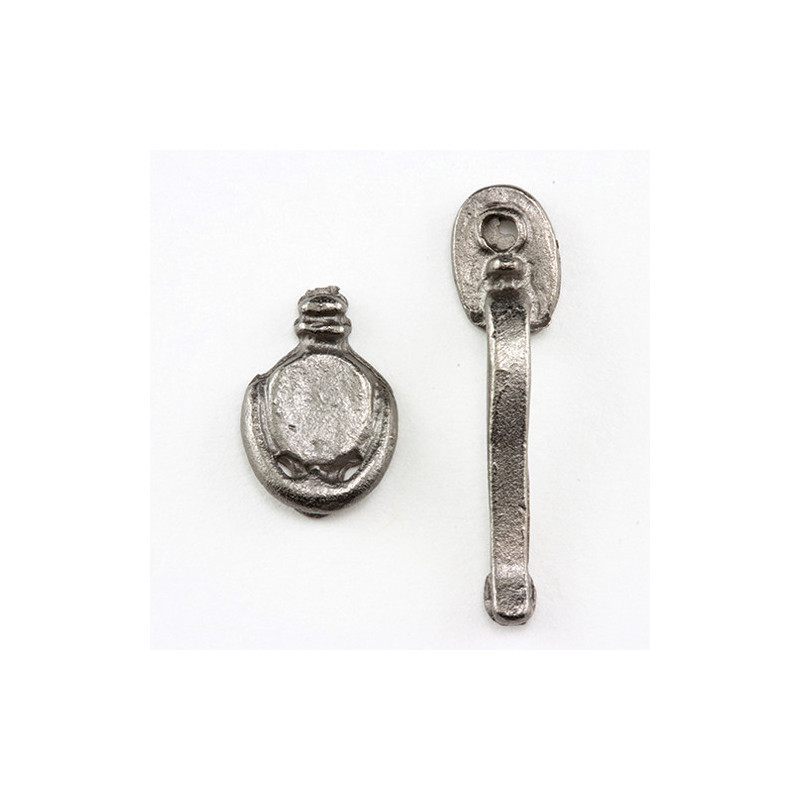 Door Handle and Knocker Black 1 Pair
