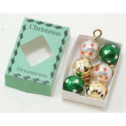 Christmas Ornaments In Green Box