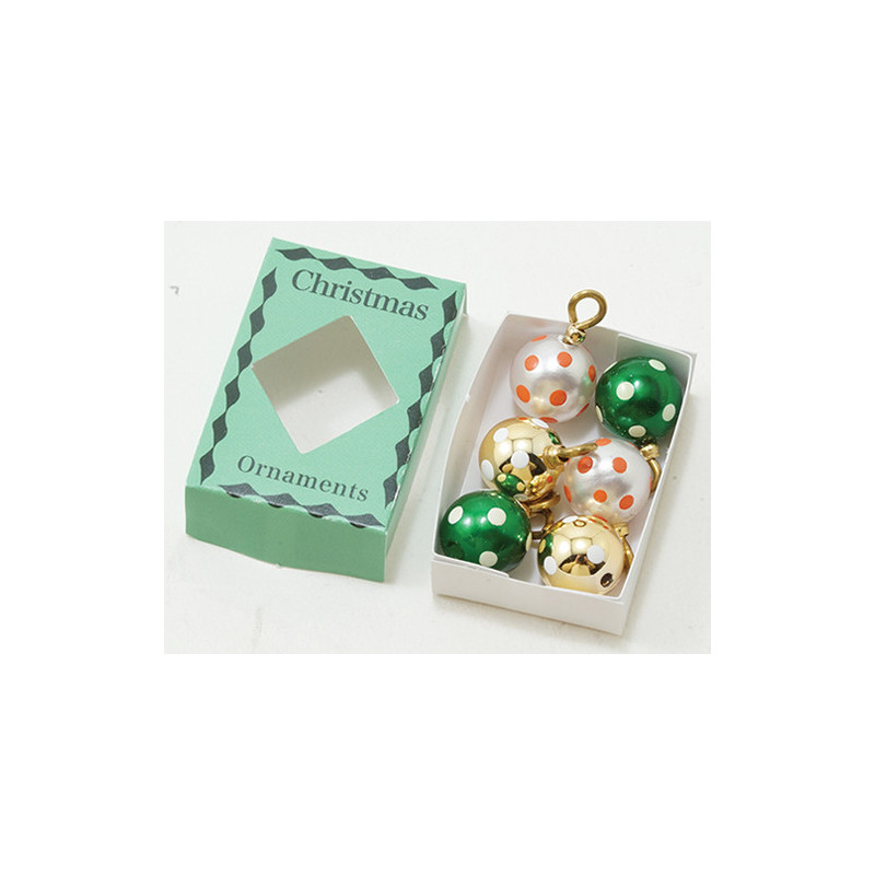 Christmas Ornaments In Green Box