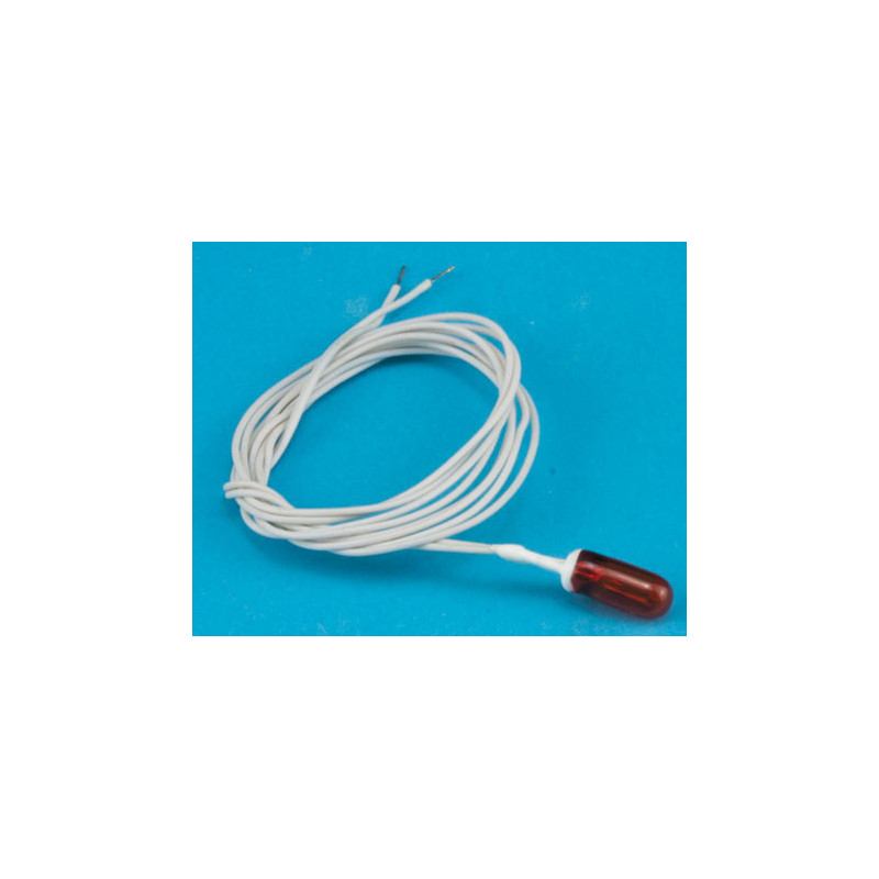 18 V Large Gow Bulb Amber W 15" Wh Wire