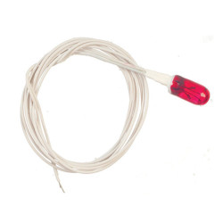 18V Large Gow Bulb Red W 15" Wh Wire