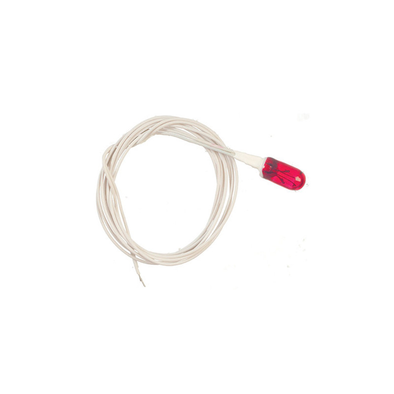 18V Large Gow Bulb Red W 15" Wh Wire