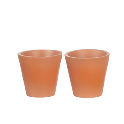 Resin Medium Clay Pot /2Pc