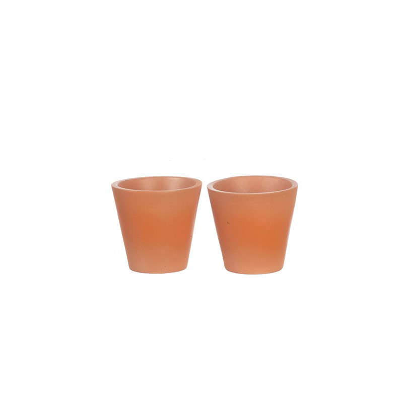 Resin Medium Clay Pot /2Pc